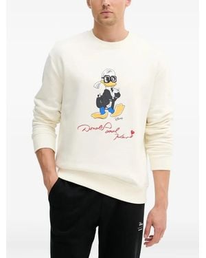Karl Lagerfeld X Disney Donald Duck Crew Neck Sweatshirt - White