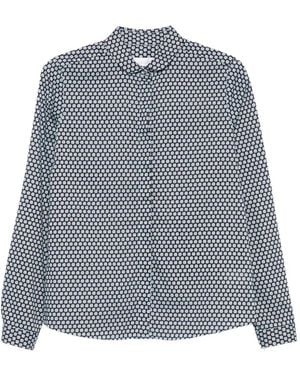 Robert Friedman Buttoned Patterned Top - Grey