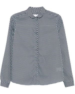 Robert Friedman Buttoned Patterned Top - Gray
