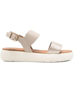 Geox Xand 2.2S Double-Strap Platform Sandals - Natural