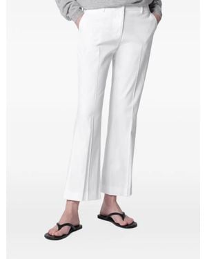 PT Torino Flared Cotton Trousers - White