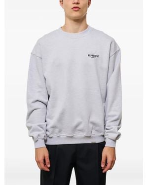 Represent Logo Long-Sleeved Sweatshirt - Grey