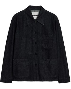 Jil Sander Patch-Pocket Denim Jacket - Black