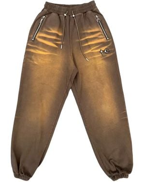 THUG CLUB Jogginghose Mit Ausgewaschenem Effekt - Weiß