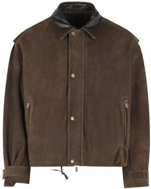 Salvatore Santoro Oversized Leather Jacket - Brown