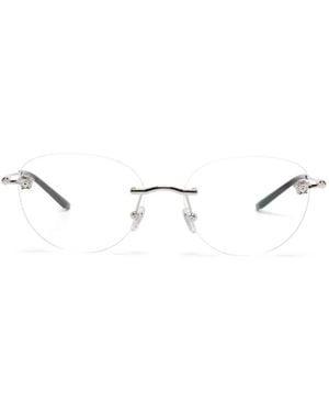 Versace Rahmenlose Brille Mit Ovalem Gestell - Weiß