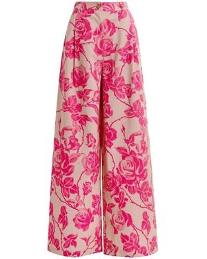 Essentiel Antwerp Harlequin Palazzo Trousers - Pink
