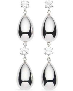 Magda Butrym Teardrop Embellished Stud Earrings - White
