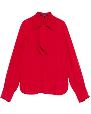 Luisa Cerano Pussy-Bow Blouse - Red