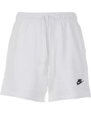 Nike Club Fleece Track Shorts - White