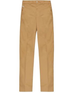 DIESEL Straight-Leg Silk And Nylon Pants - Natural
