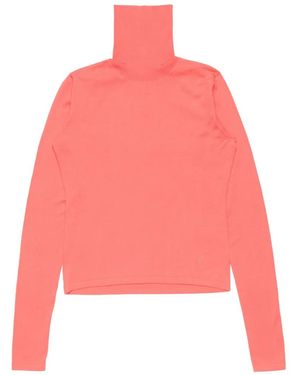 Acne Studios Fine-Silk Turtleneck Jumper - Pink