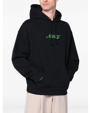 AWAKE NY Logo-Embroidered Hoodie - Black