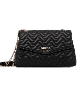 Guess Sac À Bandoulière À Design Matelassé - Noir