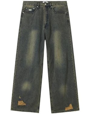 Izzue Distressed Faded-Wash Jeans - Gray