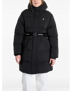 Calvin Klein Jas Met Ceintuur - Zwart