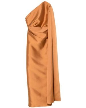 Solace London Veya One-Shoulder Maxi Dress - Brown
