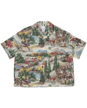 Visvim Crosby Graphic-Print Shirt - Grey
