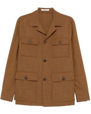 Tagliatore Front-Pocket Shirt Jacket - Brown