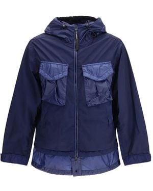 C.P. Company Bi-Tm Mixed Goggle Jacket - Blue