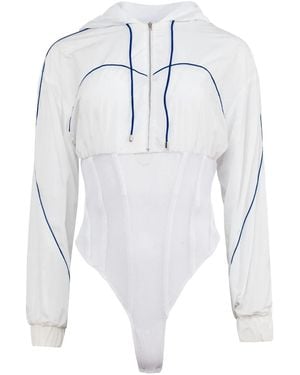 Fleur du Mal Trackstar Bodysuit - White