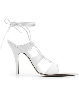 The Attico Renee Lace-Up 120Mm Sandals - White