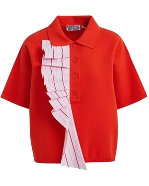 Essentiel Antwerp Jumble Short-Sleeve Polo Shirt - Red