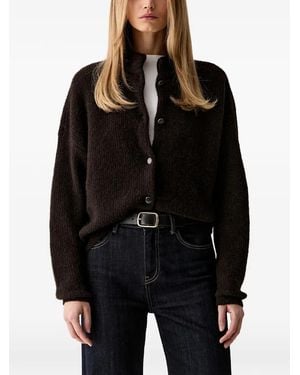 Gestuz Alphagz Ribbed-Knit Cardigan - Black