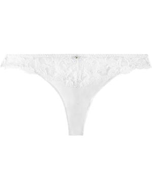 Aubade Kiss Of Love String Met Geborduurd Kant - Wit