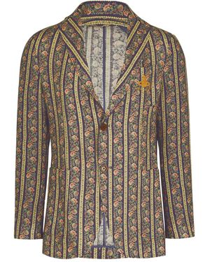 Vivienne Westwood Floral Striped Blazer - Brown