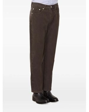 Officine Generale Corduroy Straight-Leg Pants - Brown