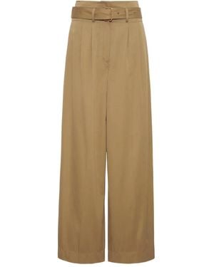 Adam Lippes Weite Hose Mit Gürtel - Natur