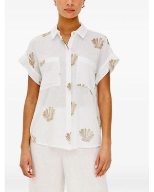 Rails Camisa Cito Con Conchas Estampadas - Blanco