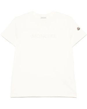 Moncler Logo Cotton T-Shirt - White