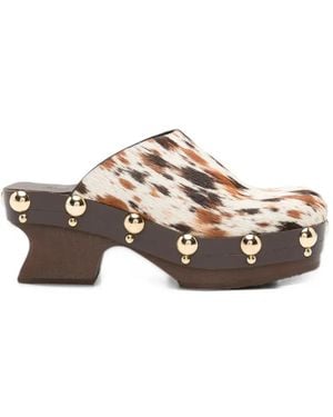 Scholl Pescura Koa Pony-Leather Mules - White