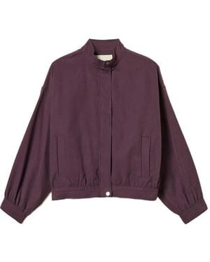 Twinset Veste À Fermeture Zippée - Purple