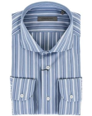 Corneliani Gestreiftes Hemd - Blau