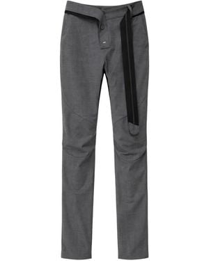 OTTOLINGER Belted Panelled Trousers - Grey