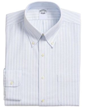 Brooks Brothers Button-Down Striped Shirt - Blue