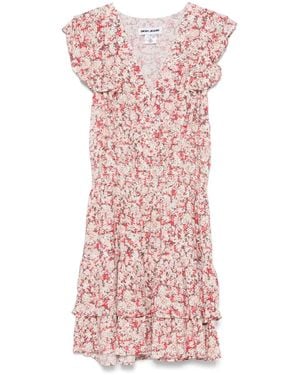DKNY Floral-Print Mini Dress - Pink