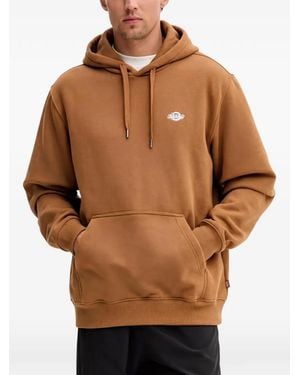 Dickies Logo-Embroidery Hoodie - Brown