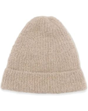 The Row Leomir Cashmere Beanie - Natural