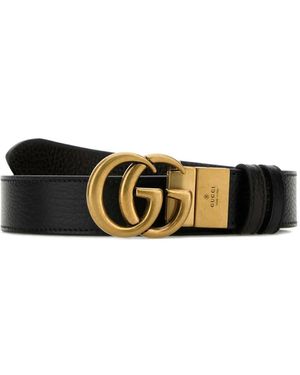Gucci Gg Marmont Leather Belt - White