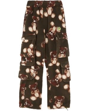 Barrow Teddy-print cargo trousers - Grün