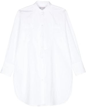 Alberto Biani Cotton Smoking Shirt - White