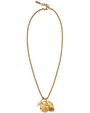 Labelled Jewellery Collar Marea Chain Con Colgante De Perla - Metálico