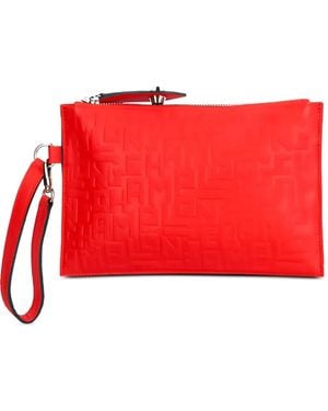 Longchamp Clutch mit Handgelenkschlaufe - Rot