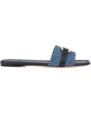 Ferragamo Gancini Ornament Slides - Blue