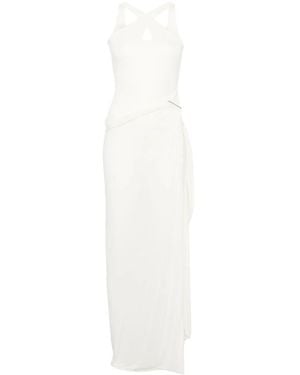 MANURI Rita Asymmetric Dress - White