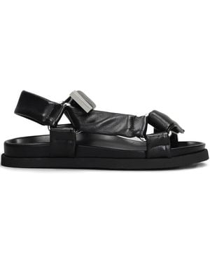 The Attico Salinas Flatform Sandals - Black